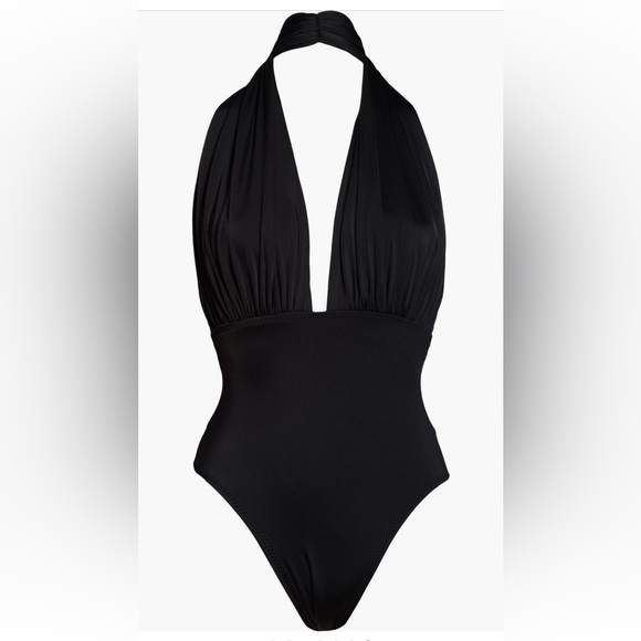 NORMA KAMALI Halter Low Back one-piece Swimsuit - Picture 2 of 6